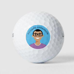 Personalised Avatar editable Golf Balls