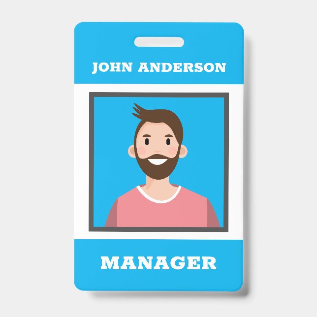 Personalised Avatar name tag with editable colours Badge (Front)