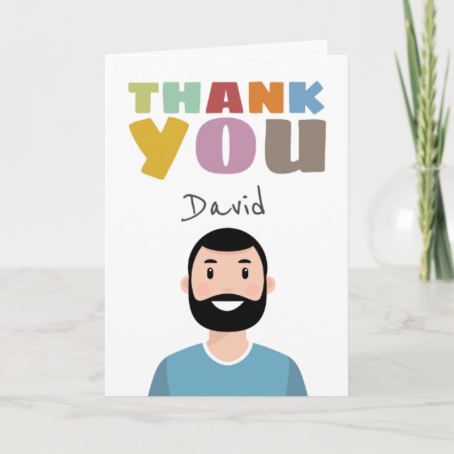 Personalised Avatar Thank You Card (Front)