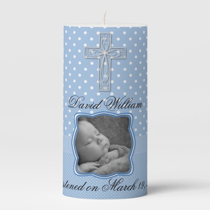 baptism candle for boy