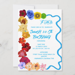Personalised Baby Gift New Born All flower hand Invitation