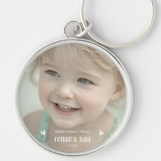 Personalised Baby Photo 1st Father’s Day Keychain