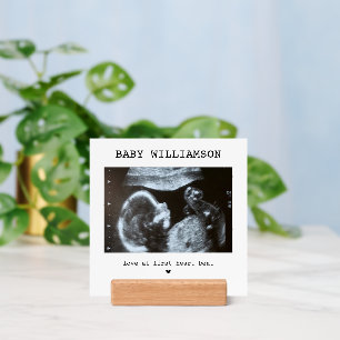 Personalised Baby Scan Giclee Photo, Love At First Holder