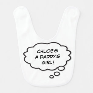 Personalised Baby Thinks Bubble Message Baby Bib