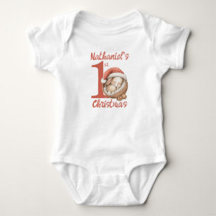 Personalised Baby's First Christmas Baby Bodysuit