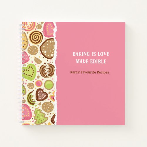 Personalised Baking Lovers Recipe Notebook