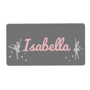 Personalised Ballerina Dancer Sticker Name