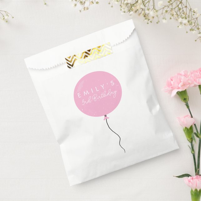 Personalised Balloon Party birthday christening  Favor Bag (Sealed)