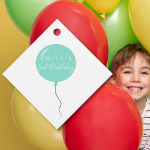 Personalised Balloon Party birthday christening  Favor Tags