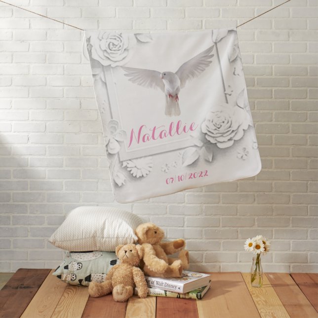 Personalised Baptismal Baby Blanket  (In Situ)