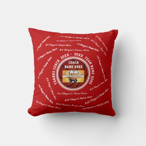 Personalised Basketball Coach Gifts All Players Throw Pillow