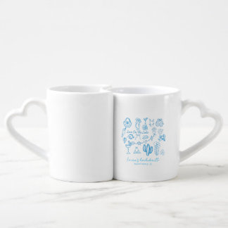 personalised beach Love On The Lake bachelorette Coffee Mug Set