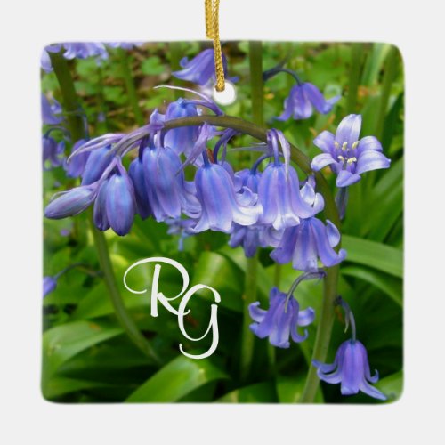 Personalised Beautiful Bluebell Ceramic Tree Decor Ceramic Ornament