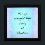 Personalised Beautiful Wife at Christmas Gift Box<br><div class="desc">Personalised Beautiful snow scene gift box with message,  For my Beautiful Wife at Christmas.</div>