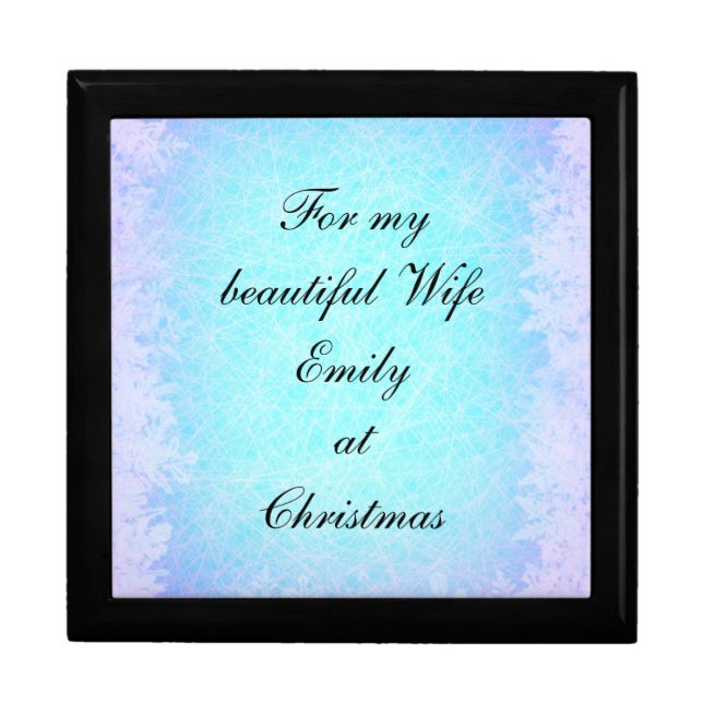 Personalised Beautiful Wife at Christmas Gift Box (Front)