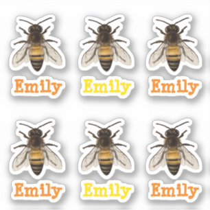 personalised bee sticker