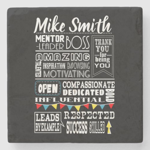 personalised Best Boss Appreciation Gift  Coaster