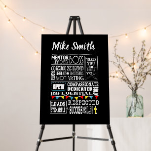 Personalised Best Boss Appreciation Gift Foam Boar Foam Board