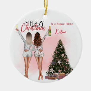 Personalised Best Friend Bestie Christmas Ornament