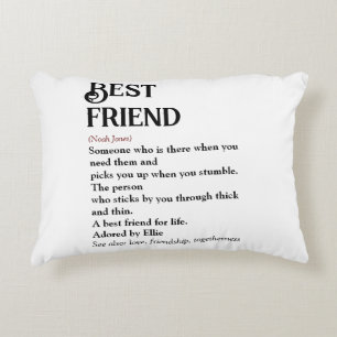 Personalised Best Friend Definition Modern Fun Thr Accent Pillow