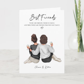 Personalised Best Friend Print, Best Friend Gift Card