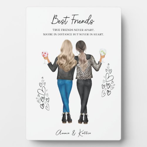 Personalised Best Friend Print Xmas Gift  Plaque