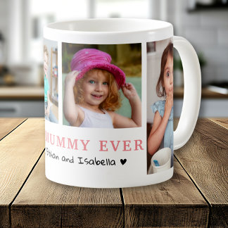 Personalised Best Mummy Ever 4 Photo Collage  Coffee Mug