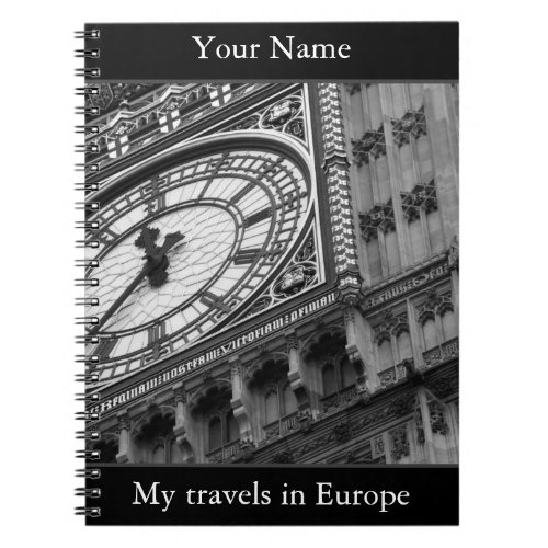 Personalised Big Ben travel journal