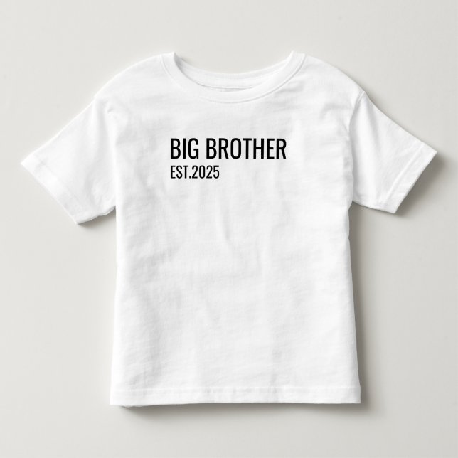 Personalised Big Brother T-shirt, Brother Announce Toddler T-shirt (Front)