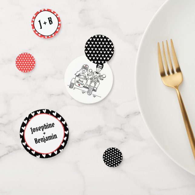 Personalised Biker Motorcycle Wedding Table Confet Confetti (Group)