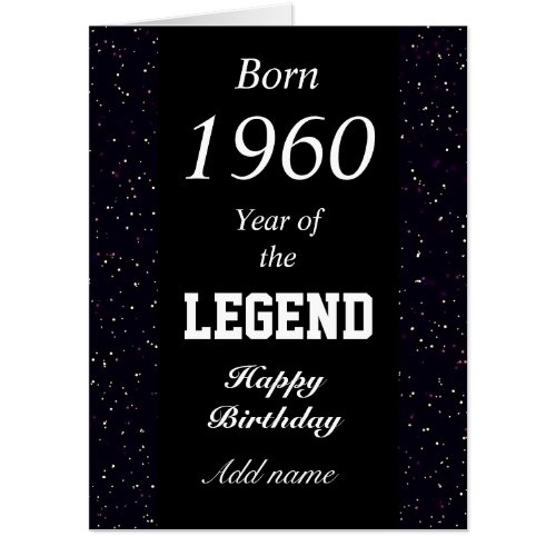 Personalised birth year birthday card