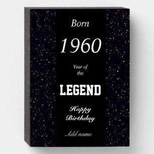 Personalised birth year birthday wall art box gift