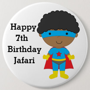Personalised Birthday Badge - Happy 7th Birthday Button