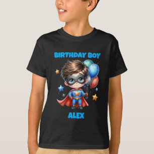 Personalised Birthday Boy Superhero T-shirt Custom