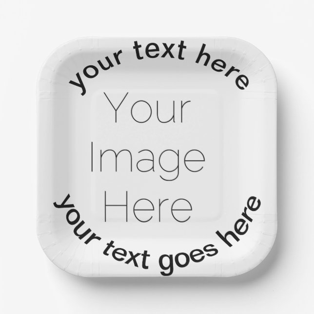 Personalised Birthday create your own kids party Paper Plates (Front)