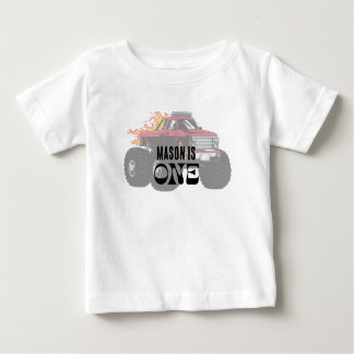 Personalised birthday kids Monster Truck T-shirt