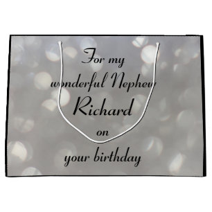 Personalised Birthday Nephew Large Gift Bag