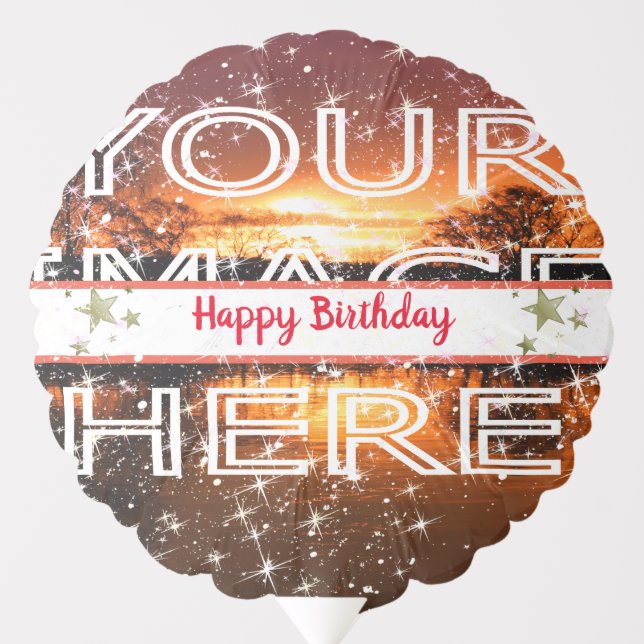Personalised Birthday Photo Upload Balloon (Front)
