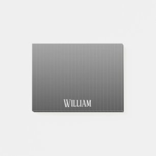 Personalised black pinstripes post-it notes