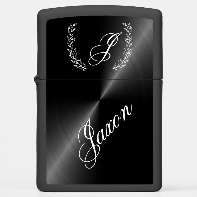 Personalised Black Zippo Lighter (Front)
