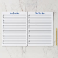 Personalised Blank Sheet Music
