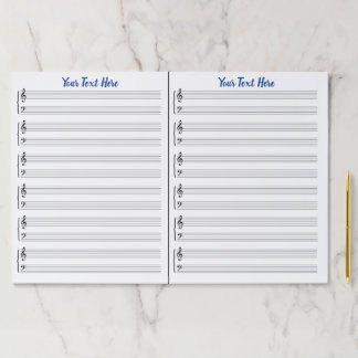 Personalised Blank Sheet Music Paper Pad