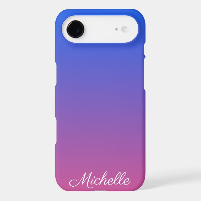 Personalised blue and pink ombre gradient Case-Mate iPhone case (Back)