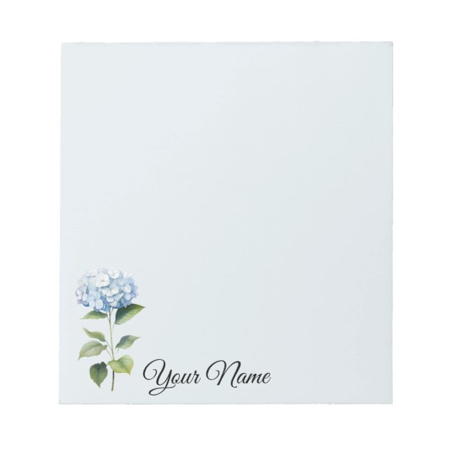 Personalised, blue, flower notes (Front)