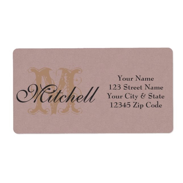 Personalised blush Shipping address labels (Front)