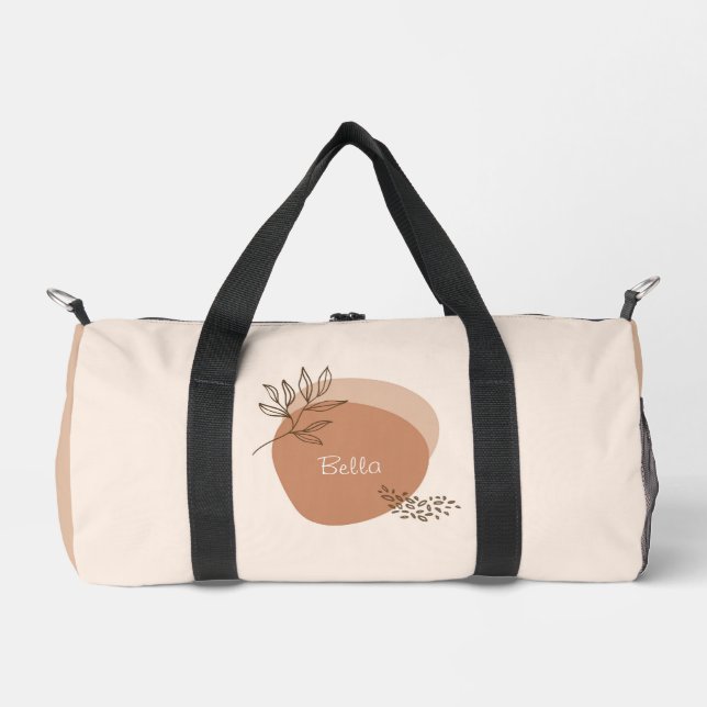 Personalised boho modern  duffle bag (Front)