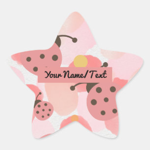 Personalised Bookplate Pastel Ladybirds 