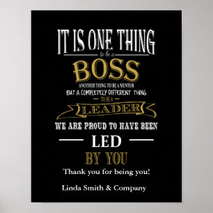 Personalised Boss Day Poster print