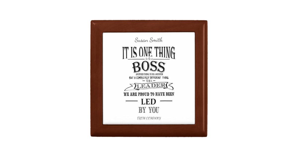 personalised Boss Retirement keepsake box custom