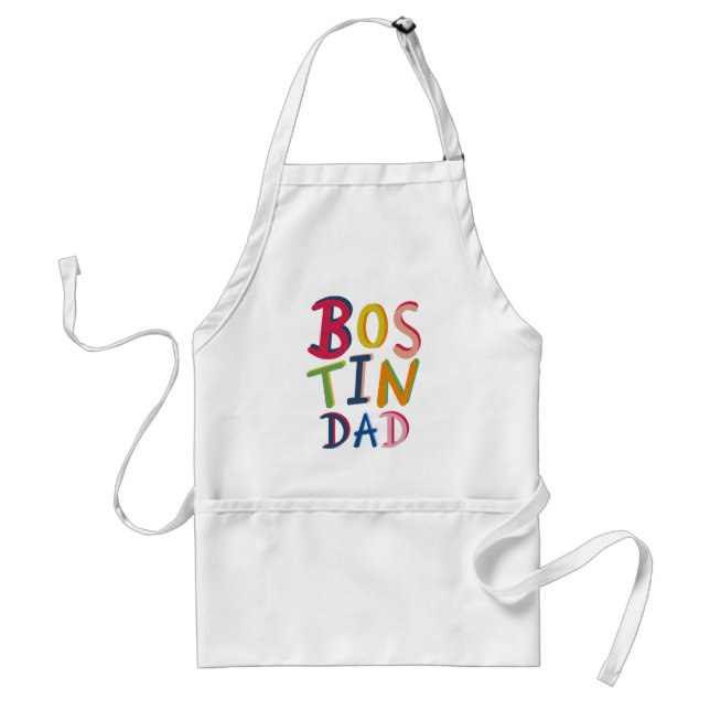Personalised Bostin Dad Black Country  Adult Apron (Front)